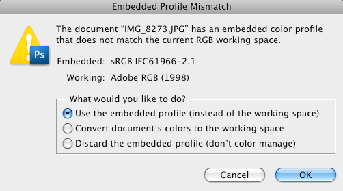 Embedded Profile Mismatch